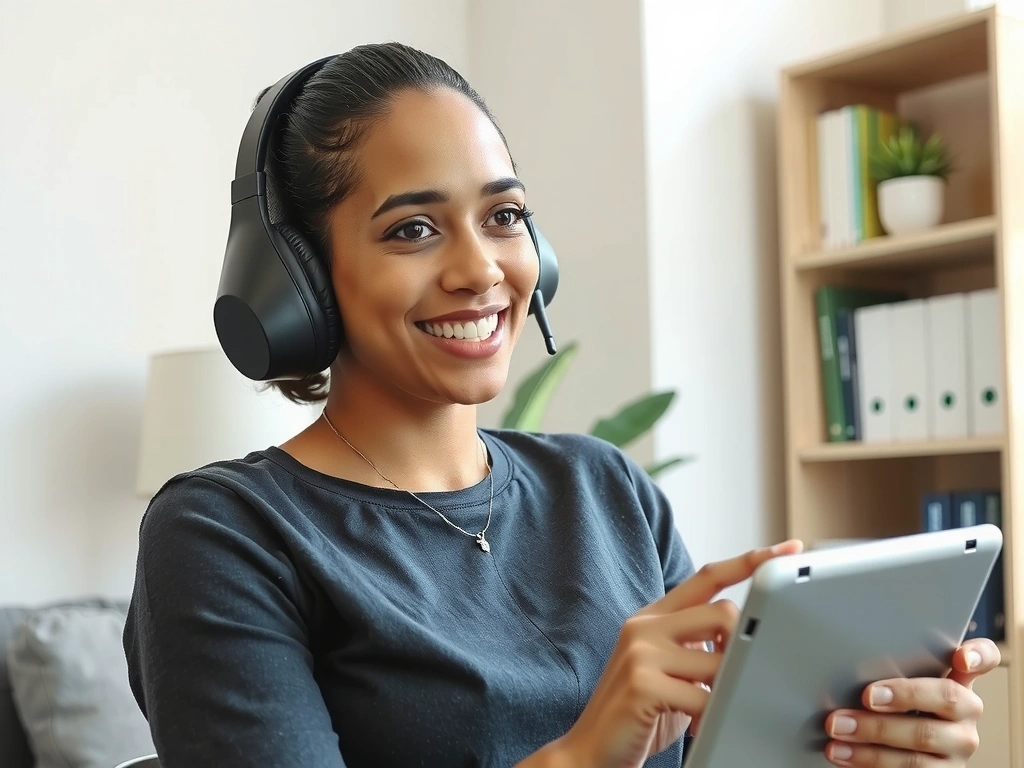 Person beim Online-Call